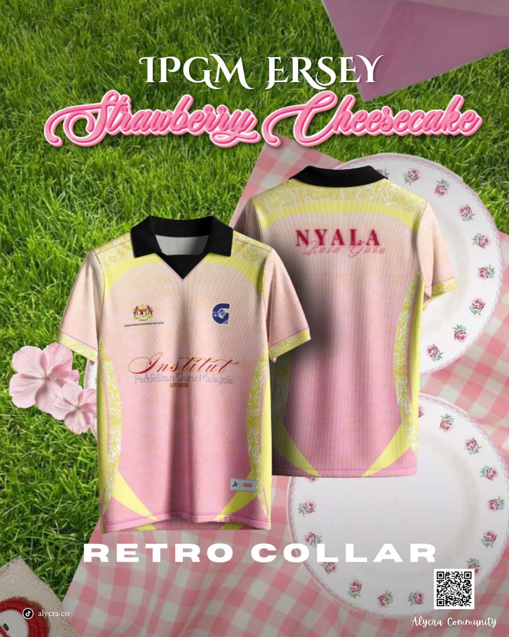 Retro Collar - Strawberry Cheesecake